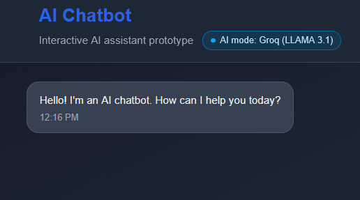 AI Chatbot demo