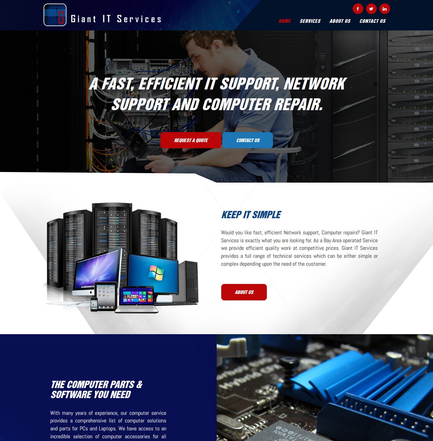 Giant IT Services WordPress site